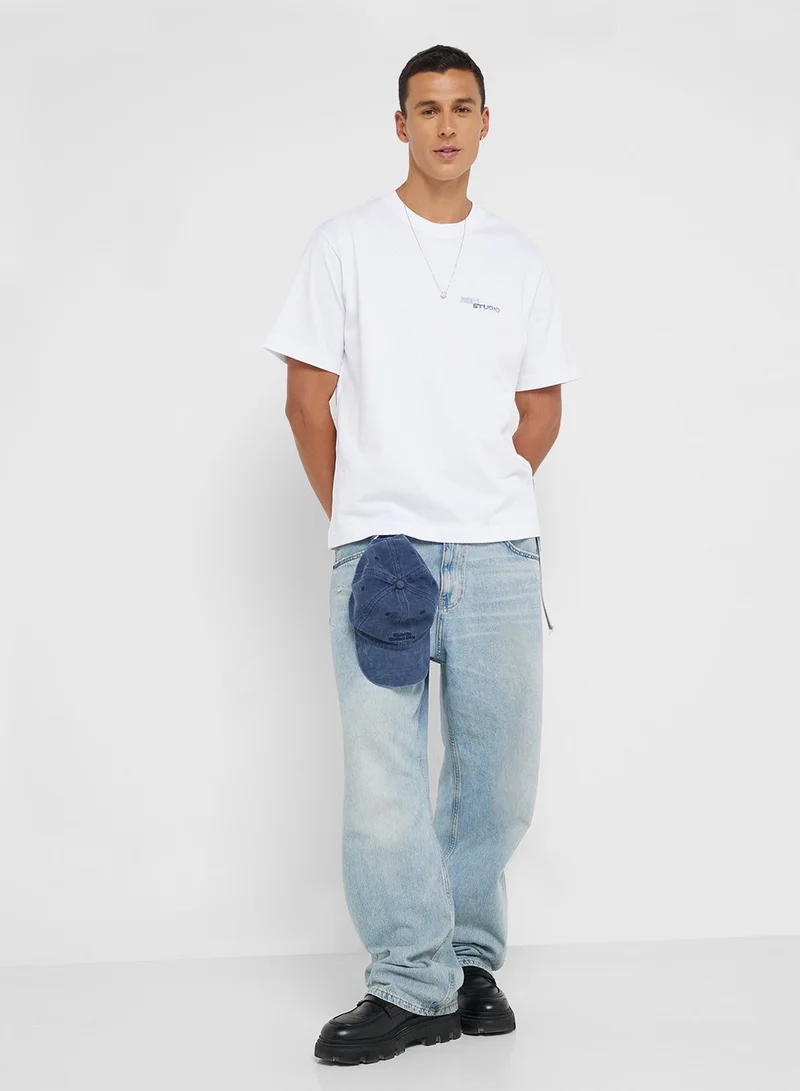 JACK & JONES Text Print Regular Fit T-Shirt