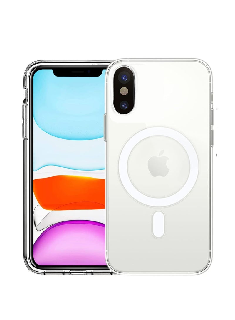 DUSALA IPhone XS Max Case Camera Control Compatible with MagSafe Shockproof Military-Grade Protection Magnetic Phone Case for iPhone XS Max Classic Hybrid Case Clear - Image 1