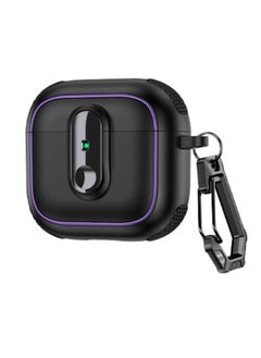 غطاء حماية لسماعات Apple Airpods Pro2 مطلي بالكهرباء مع مفتاح بلوتوث وغطاء حماية Creative Airpods 4 ألوان: أسود - الموديلات المطبقة: Airpods Pro