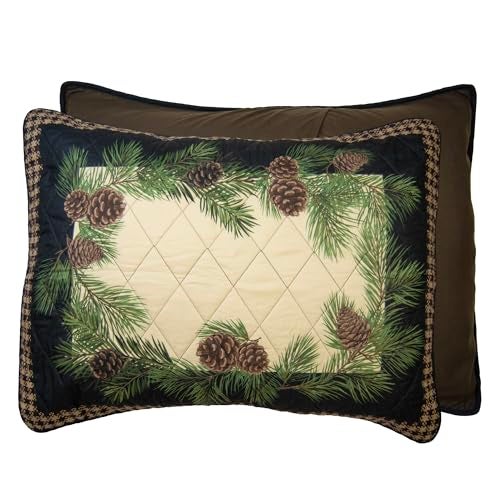 Donna Sharp Cardinal Pine Polyester Bedding Set - 3-Piece Queen Size Quilt Set - Includes 1 Quilt and 2 Standard Pillow Shams - Machine Washable - Traditional Design - Image 5
