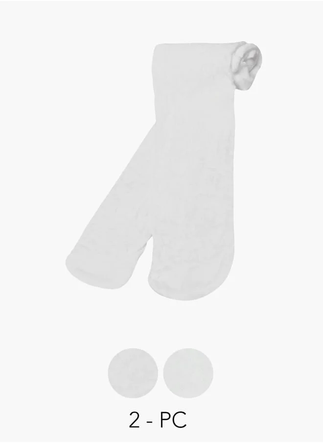 Barefeet Textured Tights - Set of 2