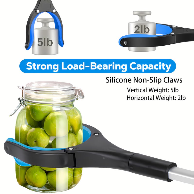 desin Grabber Reacher Tool - Foldable Gripper and Reaching Tool - Heavy Duty Pick Up Stick Grabbers for Seniors, Trash, Surgery Recovery Must Haves Gifts, 32â€ Picker Upper Grabber (Blue) - Image 2