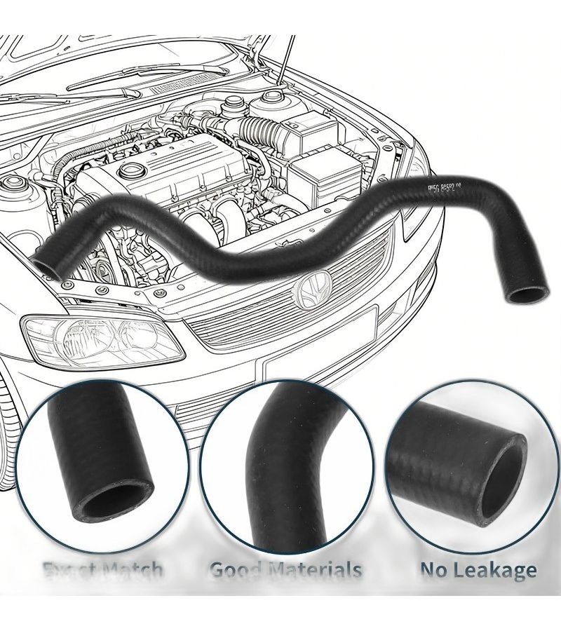 Radiator Heater Hose For Ford Fiesta Diesel Hatch 1.5 TDCi 2012-2017 Black Rubber 1pc Warm Air Inlet Pipe Good Sealing As Pictures Shown - Image 4