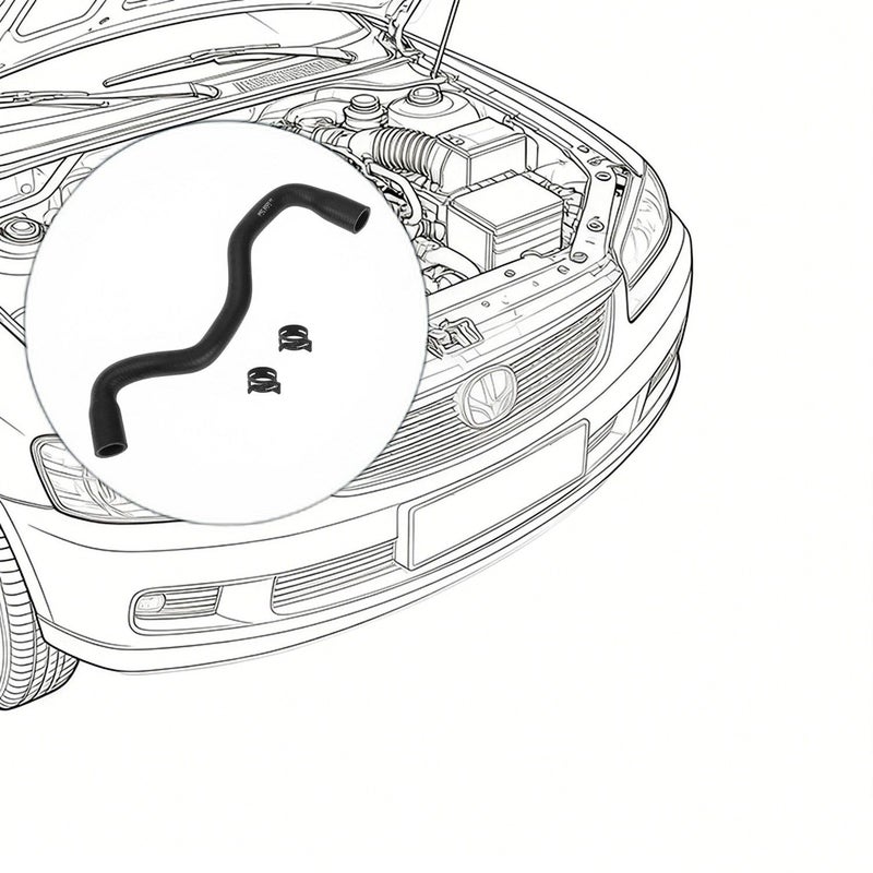 Radiator Heater Hose For Ford Fiesta Diesel Hatch 1.5 TDCi 2012-2017 Black Rubber 1pc Warm Air Inlet Pipe Good Sealing As Pictures Shown - Image 2