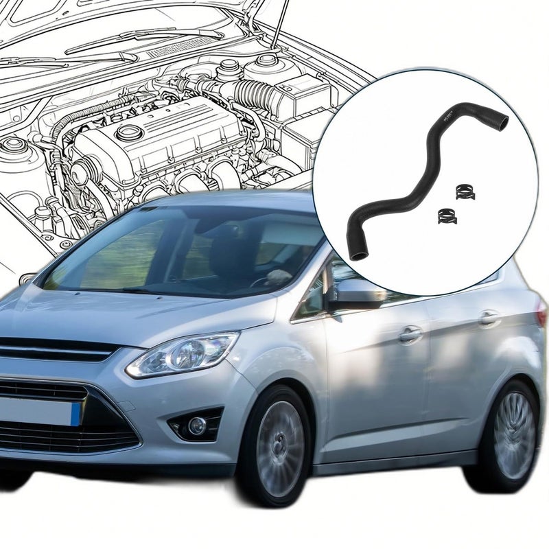 Radiator Heater Hose For Ford Fiesta Diesel Hatch 1.5 TDCi 2012-2017 Black Rubber 1pc Warm Air Inlet Pipe Good Sealing As Pictures Shown - Image 3