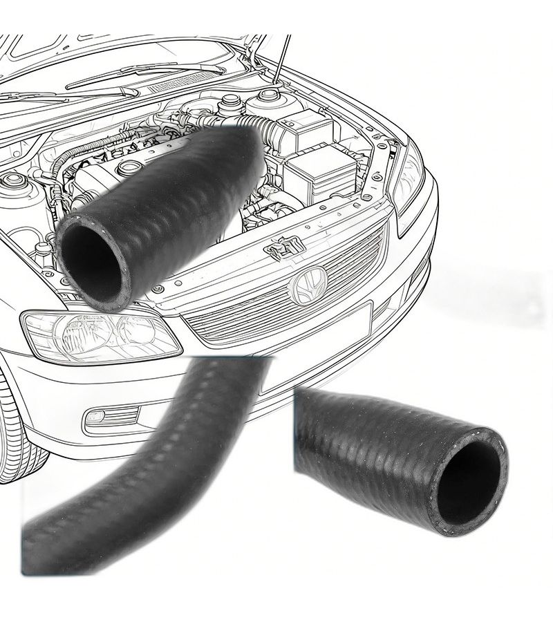Radiator Heater Hose For Ford Fiesta Diesel Hatch 1.5 TDCi 2012-2017 Black Rubber 1pc Warm Air Inlet Pipe Good Sealing As Pictures Shown - Image 5