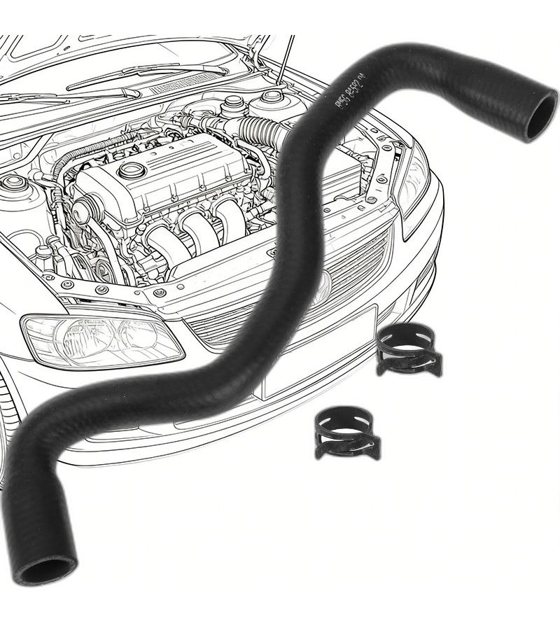 Radiator Heater Hose For Ford Fiesta Diesel Hatch 1.5 TDCi 2012-2017 Black Rubber 1pc Warm Air Inlet Pipe Good Sealing As Pictures Shown - Image 1