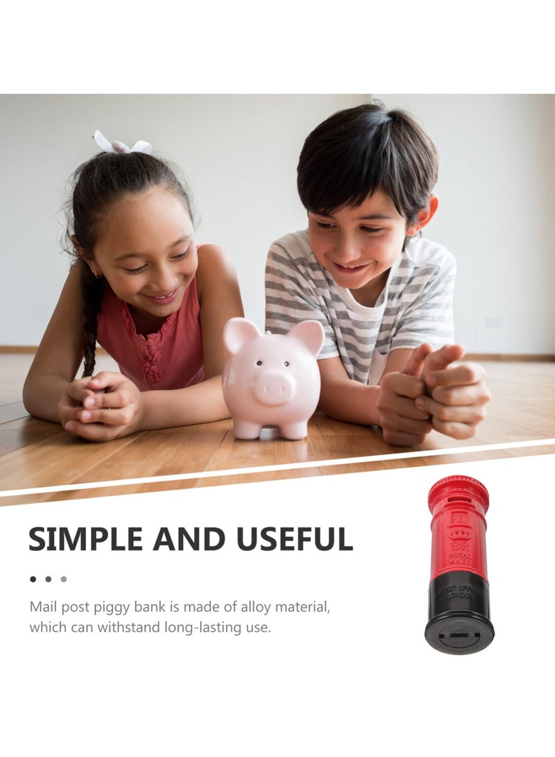 سيوسي Mailbox gy Bank Saving gy Bank England Mailbox Post Box Model Vintage Money Safe Box Gift for Kids Boys Girl Children Saving Money British Style Ornament Birthday New Year - Image 3