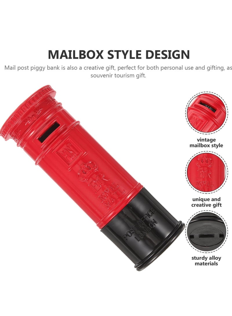 سيوسي Mailbox gy Bank Saving gy Bank England Mailbox Post Box Model Vintage Money Safe Box Gift for Kids Boys Girl Children Saving Money British Style Ornament Birthday New Year - Image 4