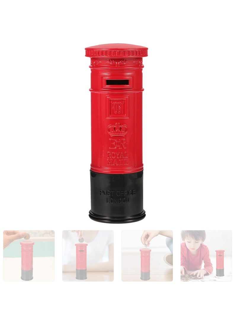 سيوسي Mailbox gy Bank Saving gy Bank England Mailbox Post Box Model Vintage Money Safe Box Gift for Kids Boys Girl Children Saving Money British Style Ornament Birthday New Year - Image 1