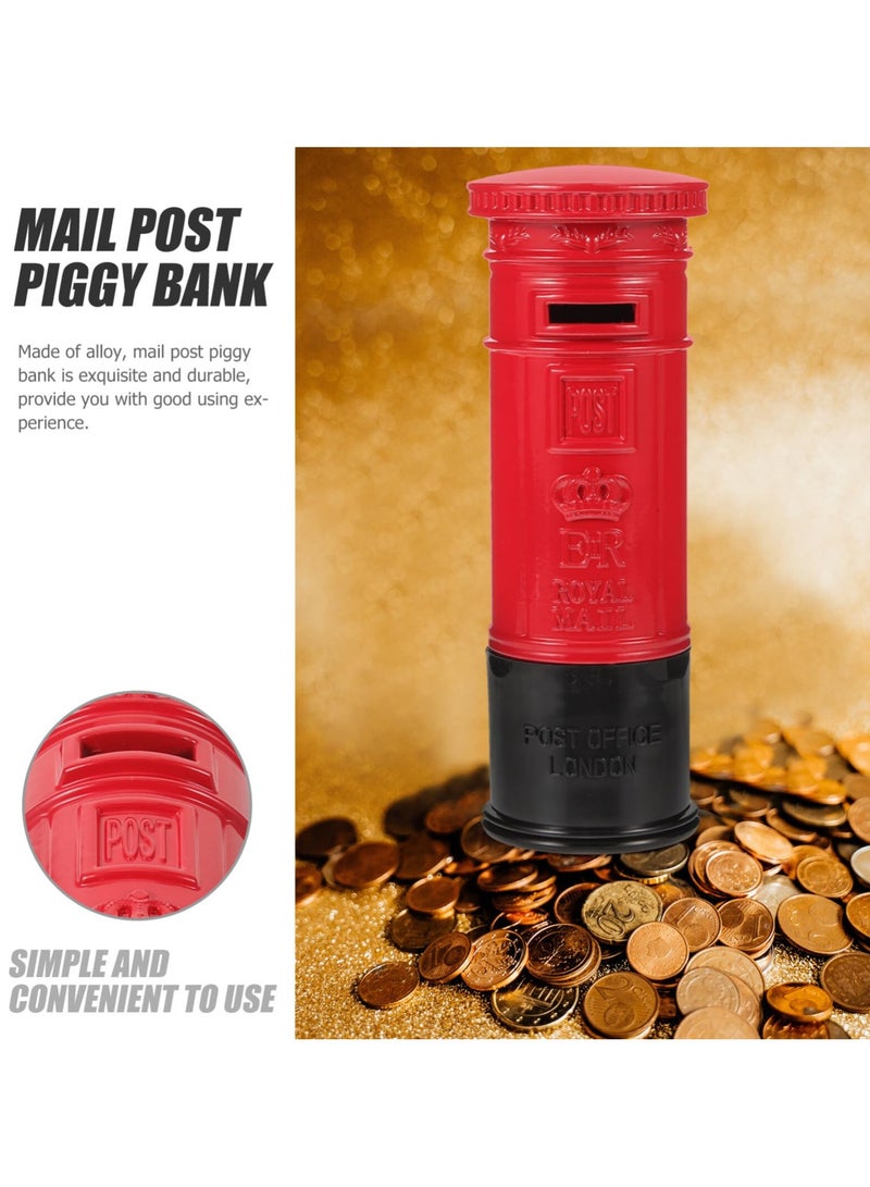 سيوسي Mailbox gy Bank Saving gy Bank England Mailbox Post Box Model Vintage Money Safe Box Gift for Kids Boys Girl Children Saving Money British Style Ornament Birthday New Year - Image 5