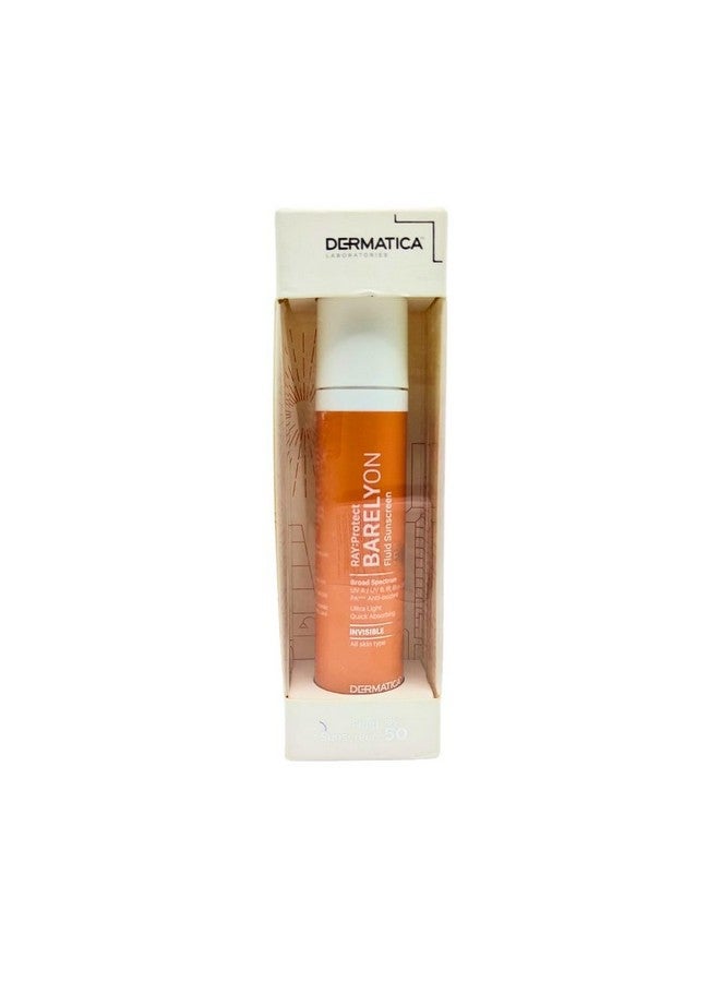 Dermatica All Skin Ray Protect Barelyon Fluid Sunscreen SPF 50 PA++++ | Lightweight, Non-Greasy, Broad Spectrum Sun Protection | 50 ML - Image 1