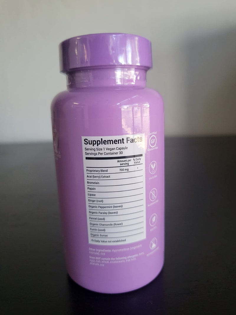 HAIRtamin BLOATamin - Vegan Synergistic Blend | Bloating Relief Supplement Capsule | Men & Women | Digestive Enzymes for Bloating Relief, Gas Stomach Pain, Water Retention, and Discomfort (1-Pack) - Image 4