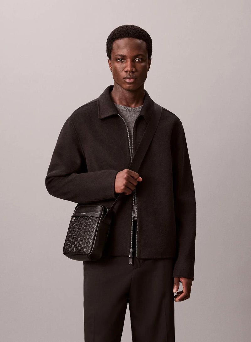 CALVIN KLEIN Embossed Allover Monogram Reporter Bag - Image 5