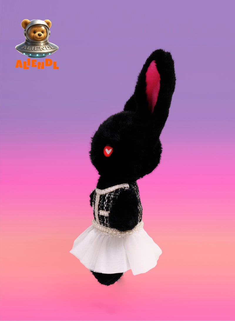 ALIENDL Bold Bunny – Plush Bunny Stuffed Animal Toy for Baby Kids, Soft Cute Bunny Dress Doll Gift Set with Removable Clothes & Pouch, Perfect Gift for Kids, Girls, Friends & Couples - Image 3