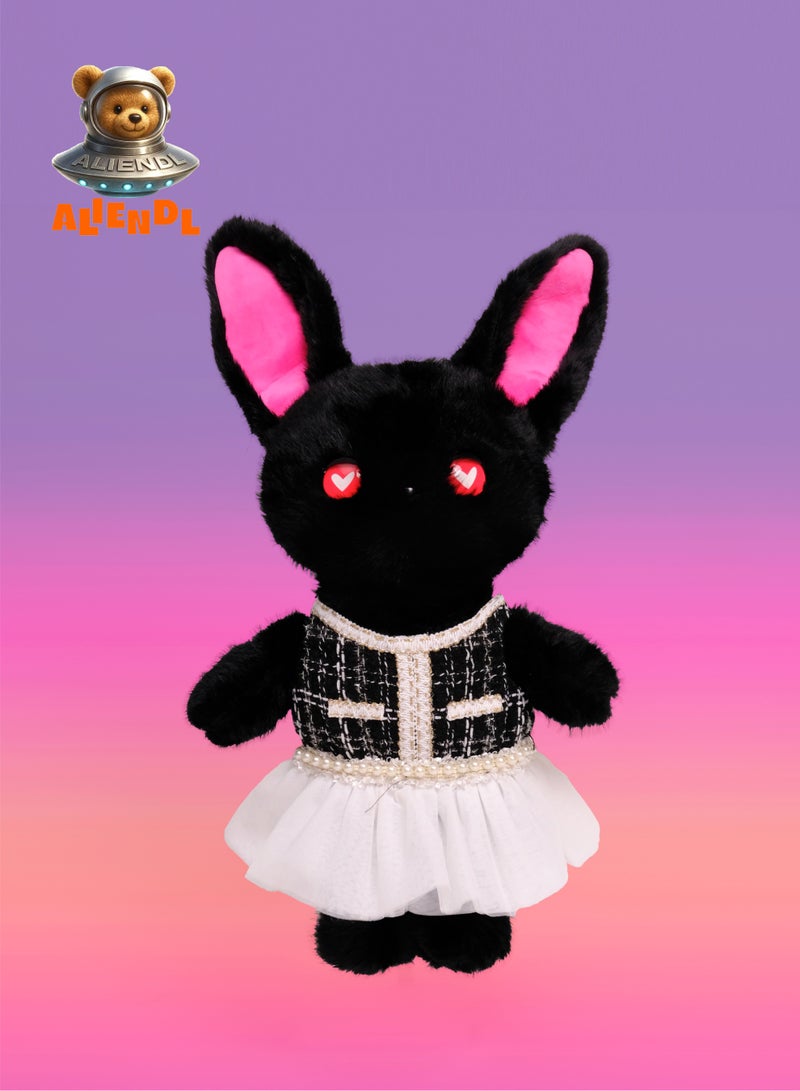 ALIENDL Bold Bunny – Plush Bunny Stuffed Animal Toy for Baby Kids, Soft Cute Bunny Dress Doll Gift Set with Removable Clothes & Pouch, Perfect Gift for Kids, Girls, Friends & Couples - Image 2
