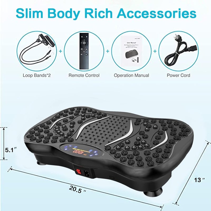 INGUNAR Vibration Fitness Exercise Machine for Home, Vibration Plate with Bluetooth Speaker and Program Modes, Vibration Fitness Trainer-BLACK - Image 5