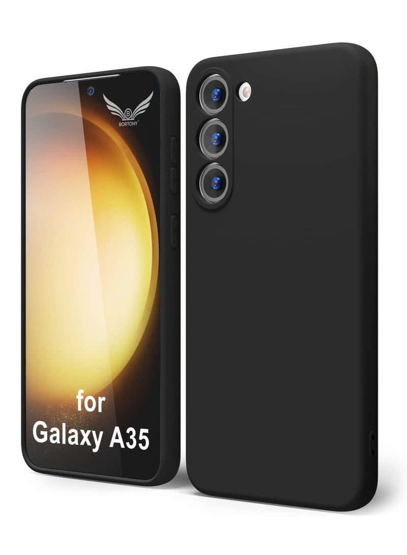 BORTONY Samsung Galaxy A35 Case Cover Flexible Soft Silicone Slim Fit Case for Galaxy A35 Anti Scratch with Inside Microfiber Lining Shockproof Protective Phone Case for Galaxy A35 Case 6.6 inch - Image 1