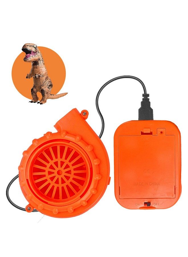 Asekonc Halloween Mini Blower Fan For Halloween Dinosaur Costume Or Doll Mascot Head Or Other Inflatable Game Clothing Suits Orange - Image 1
