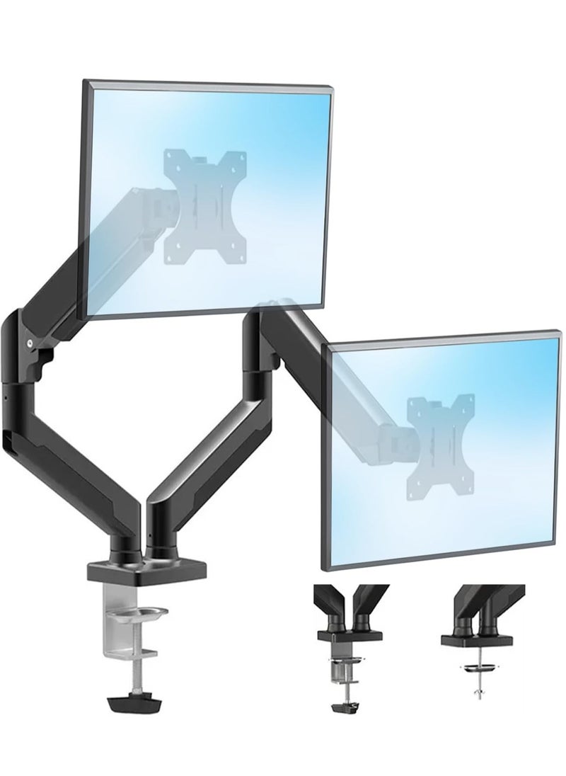 Generic - Dual Monitor Stand, Adjustable Gas Spring Monitor Desk Arm, Heavy Duty Monitor Mount, Load Capacity 2-10 KG VESA Monitor Stand, Suitable for 13 to 32 inch Computer Monitor Mount for Home Office - Image 1