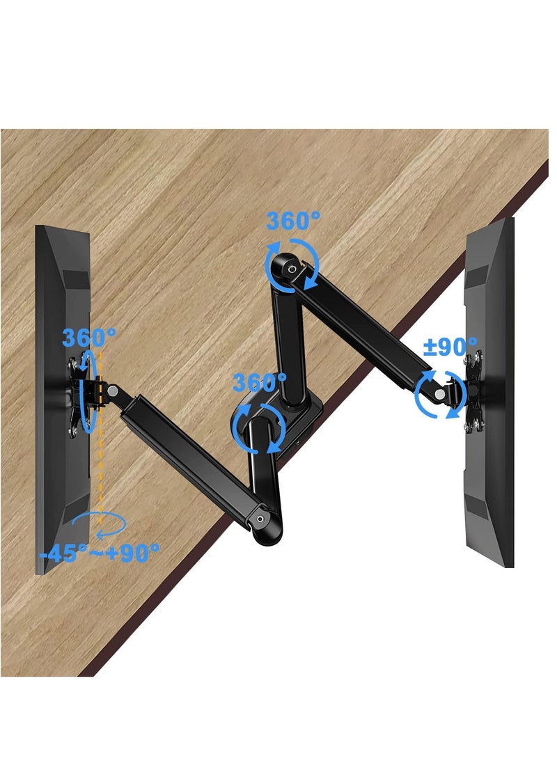 Generic - Dual Monitor Stand, Adjustable Gas Spring Monitor Desk Arm, Heavy Duty Monitor Mount, Load Capacity 2-10 KG VESA Monitor Stand, Suitable for 13 to 32 inch Computer Monitor Mount for Home Office - Image 1