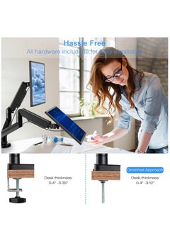 Generic Dual Monitor Stand, Adjustable Gas Spring Monitor Desk Arm, Heavy Duty Monitor Mount, Load Capacity 2-10 KG VESA Monitor Stand, Suitable for 13 to 32 inch Computer Monitor Mount for Home Office  - Image 3