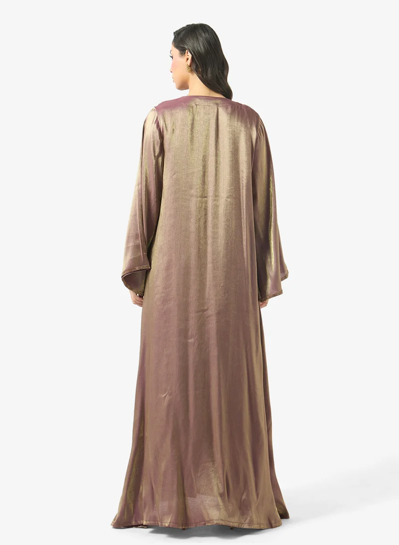 Golden Apple 2 Pcs Metallic Abaya