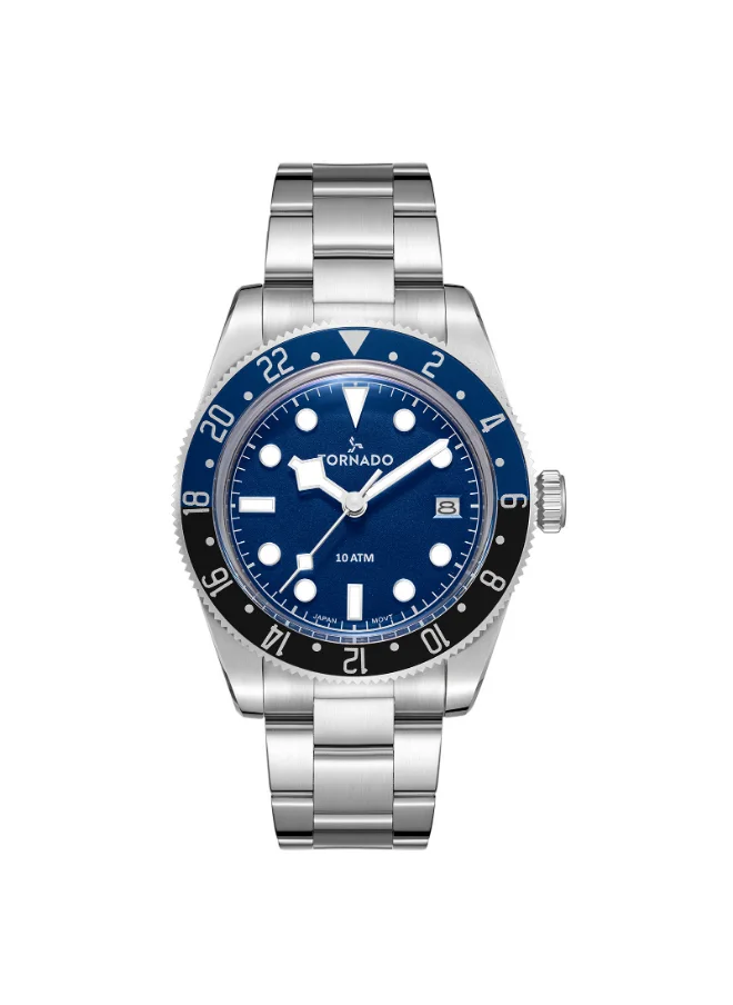 تورنيدو Tornado Lumina Date Just Men's Analog Blue Dial Watch - T24006-C1