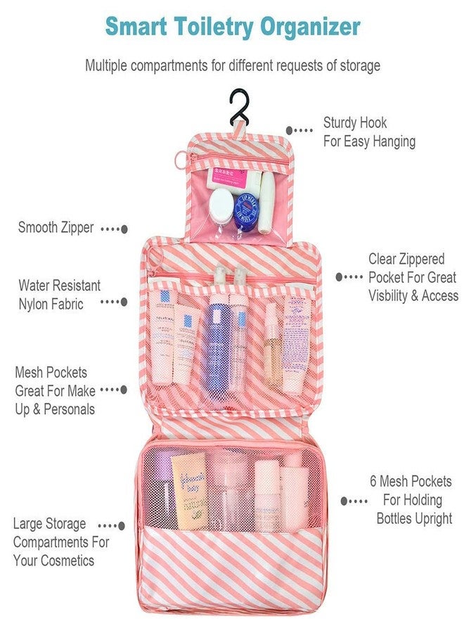 PETRICE Toiletry Bag, Travel Kit for Women, Accessories Organizer, Travel Essentials, Pinkline - 10 Cm - Image 3