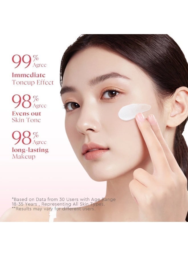 جلاد2جلو جلاد تو جلو كريم الليتشي بفيتامينات الماء 3 في 1 مع واقي شمس SPF30 PA+++، تفتيح وترطيب وحماية من الشمس، كريم تون أب لإشراقة البشرة وتوحيد لونها، تركيبة خفيفة للاستخدام اليومي، مناسب لجميع أنواع البشرة، عبوة 6 قطع - Image 5