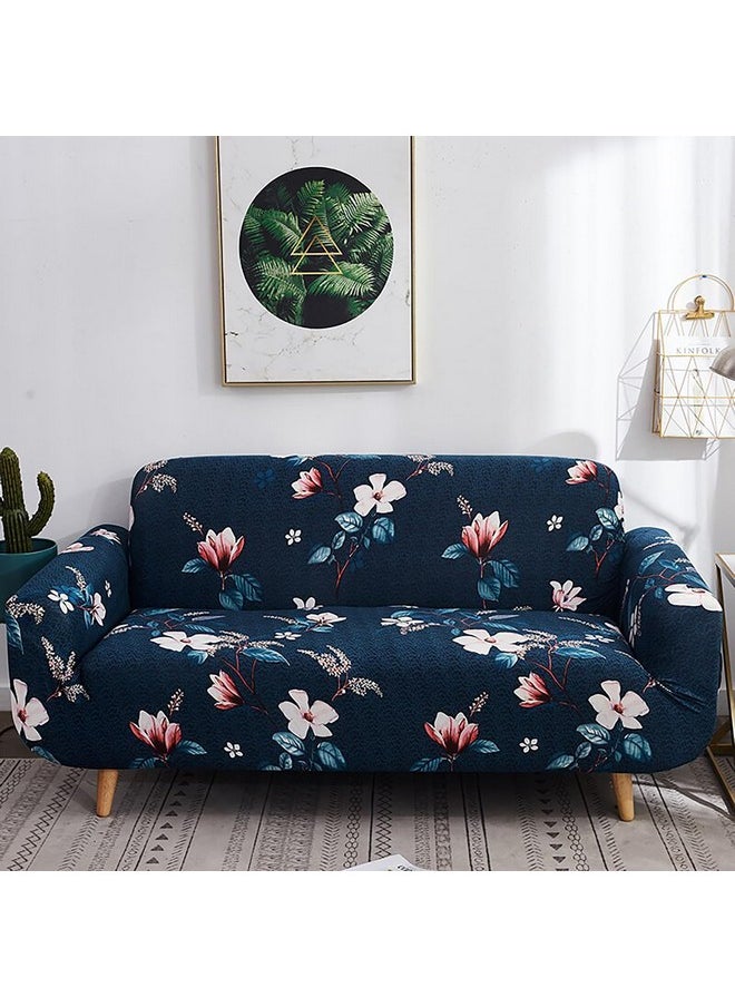 هاوس أوف كويرك غطاء أريكة House of Quirk Universal Single Seater Cover Big Elastic Cover for Sofa 140 GSM (Dark Blue Lotus, 90-145cm)  - Image 2
