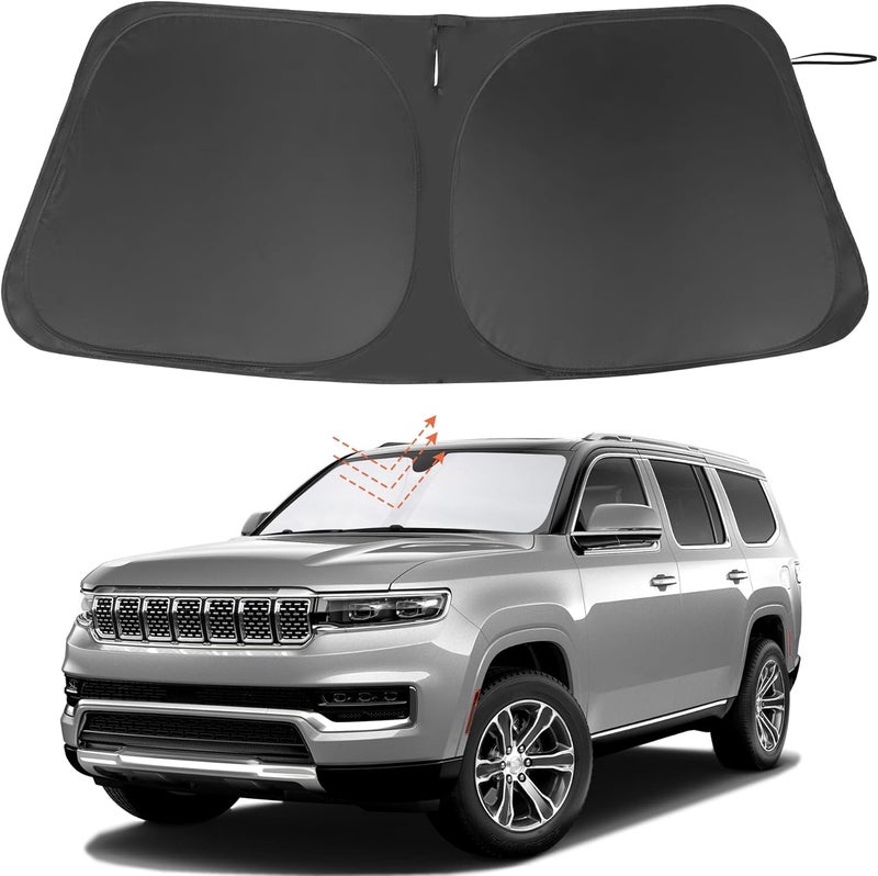 LHFLIVE Custom Fit Windshield Sun Shade for Jeep Wagoneer - Image 1