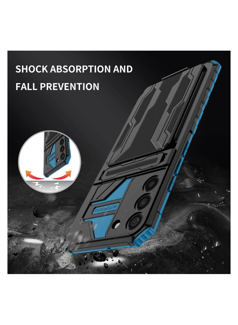 Protective Cover for Samsung Galaxy S23 Plus Wallet Case with Credit Card Holder Stand Kickstand Slim Rugged Shockproof Heavy Duty Defender Armor  - Image 1