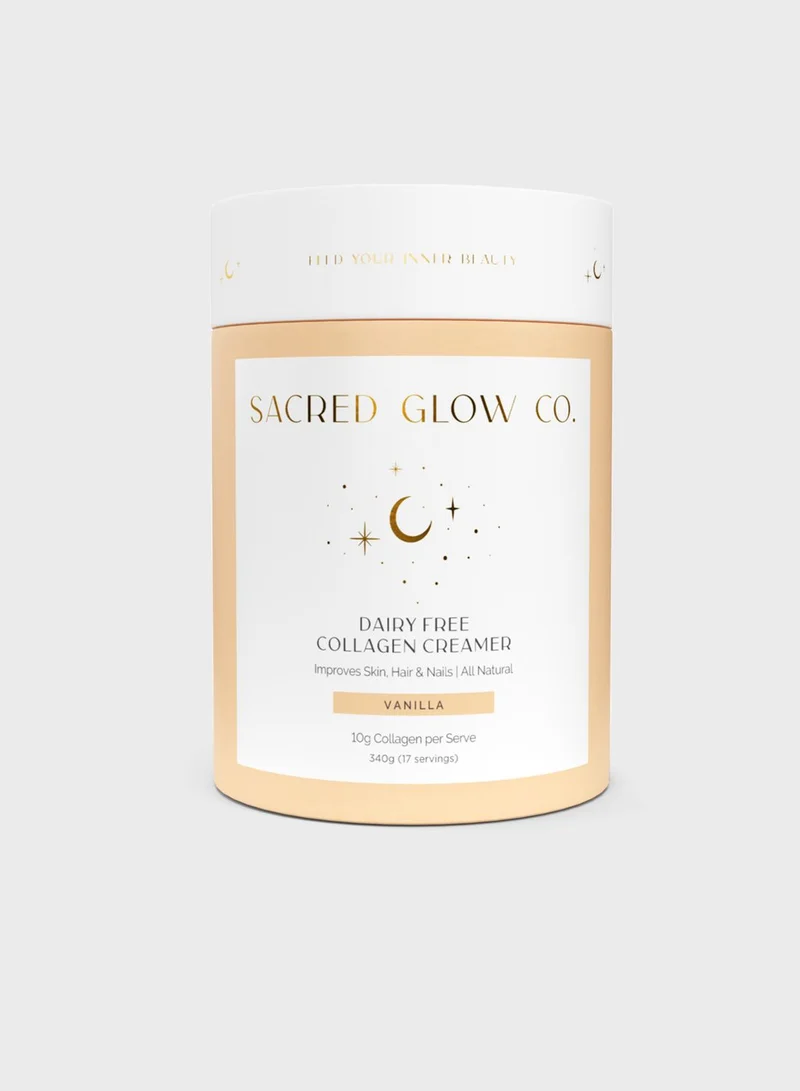SACRED GLOW CO. Collagen Creamer Dairy Free  - Natural Vanilla Flavour (17 Servings)