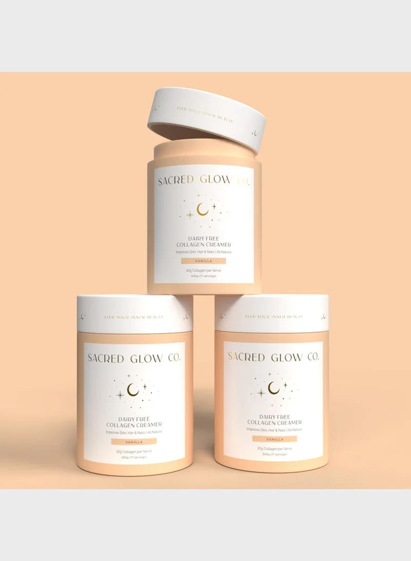 SACRED GLOW CO. Collagen Creamer Dairy Free  - Natural Vanilla Flavour (17 Servings)