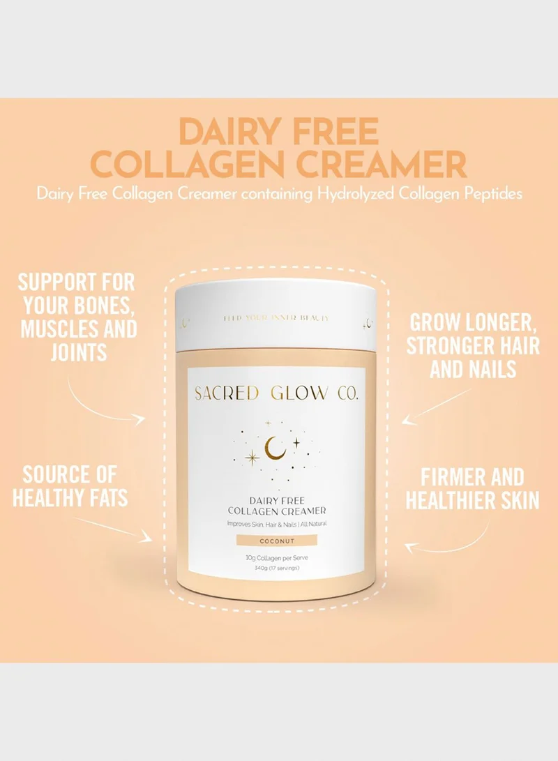 SACRED GLOW CO. Collagen Creamer Dairy Free  - Natural Vanilla Flavour (17 Servings)