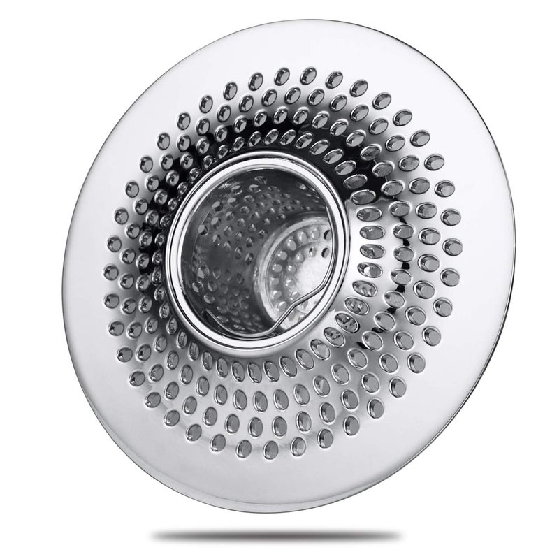 MFTEK Drain Hair Catcher Tub Drain Protector Stainless Steel Bathtub Shower Drain Hair Stopper Strainer Trap for Shower Bathroom Sink to Catch Hair