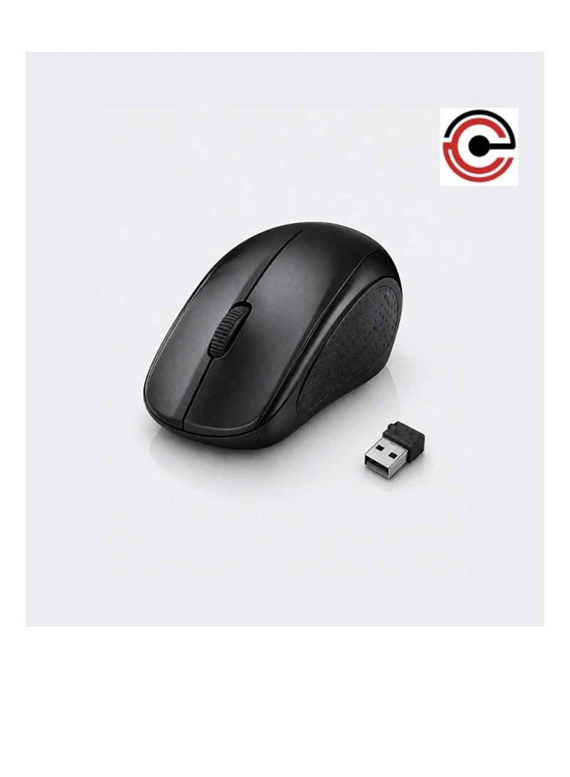Exatech Wireless Optical E-tech Mouse with USB Nano Receiver, Black - Image 1