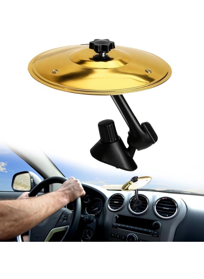Car Cymbal Drum Vent, Mini Metal Drum Collision Cymbal Suitable For Car Dashboard, Fun Instrument Tool, Suitable For Drummer Music Enthusiasts Gift (Gold) - Image 1