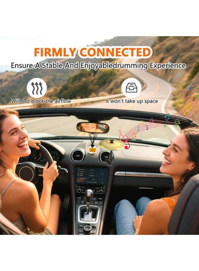 Car Cymbal Drum Vent, Mini Metal Drum Collision Cymbal Suitable For Car Dashboard, Fun Instrument Tool, Suitable For Drummer Music Enthusiasts Gift (Gold) - Image 5