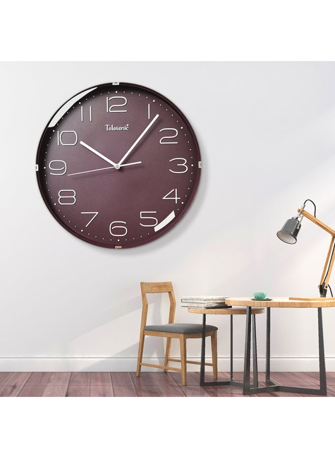 Telesonic Wall Clock, 12-inch Minimalist Style, Home Living Room Decorative Quartz Clock, Bedroom Timepiece, 30cm - Image 5