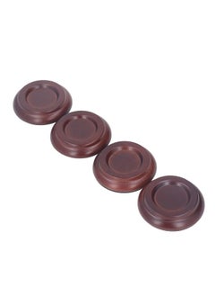 Thoraya 4PCS Piano Floor Protector Anti Vibration Small Size Non Slip Piano Caster Cups Floor Protector Brown  - Image 3