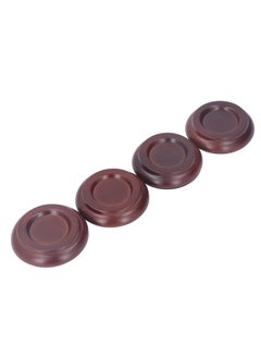 Thoraya 4PCS Piano Floor Protector Anti Vibration Small Size Non Slip Piano Caster Cups Floor Protector Brown  - Image 2