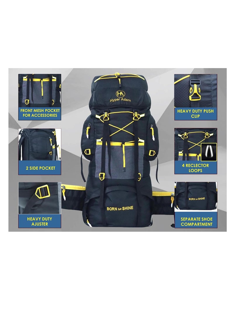 Hyper Adam Rucksack Bags | 75 Litres Travel Bag For Men | Tourist Bag For Travel | Backpack For Hiking Trekking Bag Mountain Bag For Camping | Rain Cover | 7HCL - Image 5