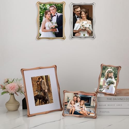 GorYeeFine 4 x 6'' Premium Alloy Gold Photo Frame - High-End Décor Picture Frames 6x4'' with Velvet Backing,Hi End Décor Metal Frames - Image 4