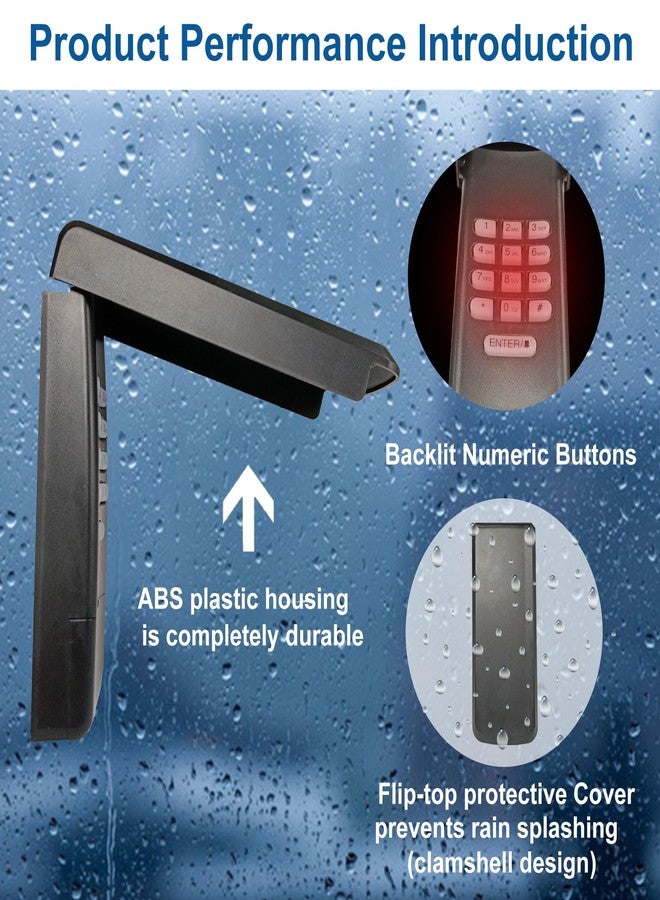 GIOATY Universal Garage Door Opener Keypad for Liftmaster Chamberlain Craftsman Wayne Dalton Openers Produced Since 1993, Wireless Keypad Keyless Entry,Replaces 877/878MAX 377/977/877/66LM,SafeSecurity2.0+ - Image 4