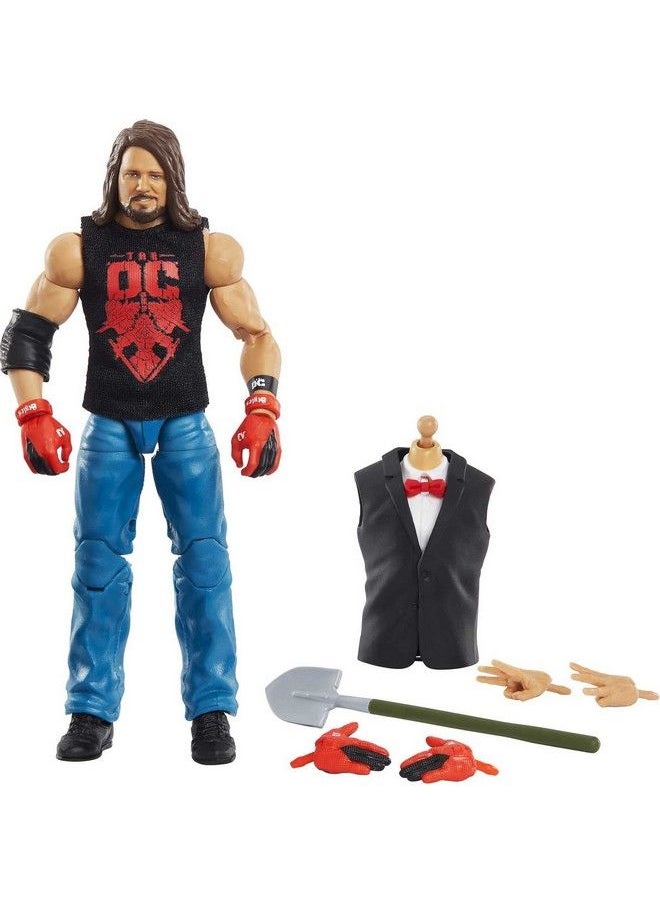 WWE مجموعة شخصيات الحركة المميزة ماتيل أي جي ستايلز من ريسل مانيا مع قميص الدخول وقطع بناء فينس مكمان 6 إنش / 15.24 سم قابلة للتشكيل هدية للمشجعين من عمر 8 سنوات وأكثر  - Image 1