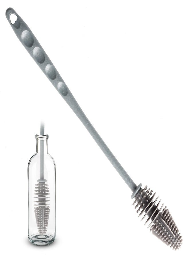 Dekotech 11-Inch Silicone Bottle Brush – Long-Handle Soft Bristle Cleaner for Effortless Deep Cleaning of Bottles, Glassware, Thermoses & Kitchen Containers - Image 1