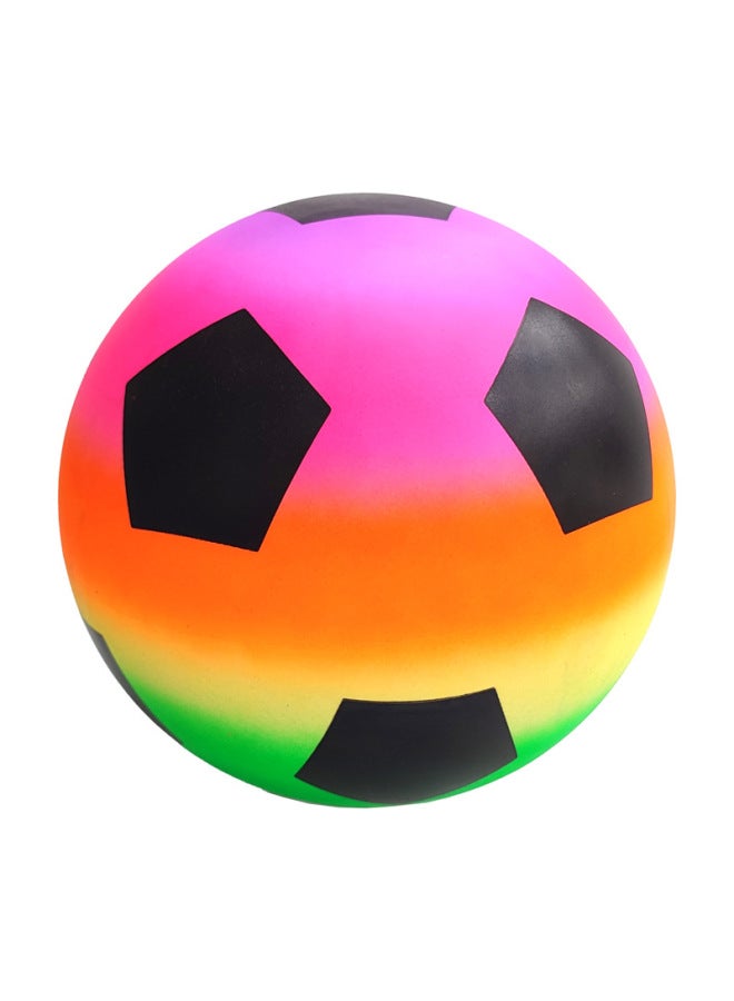 Rainbow Ball PVC Playground Children Baby Sports Elastic Ball 8 Inch Inflatable Toys Wear-resistant Small Football-Colour:Rainbow Football-Diameter:20.32cm  - Image 1