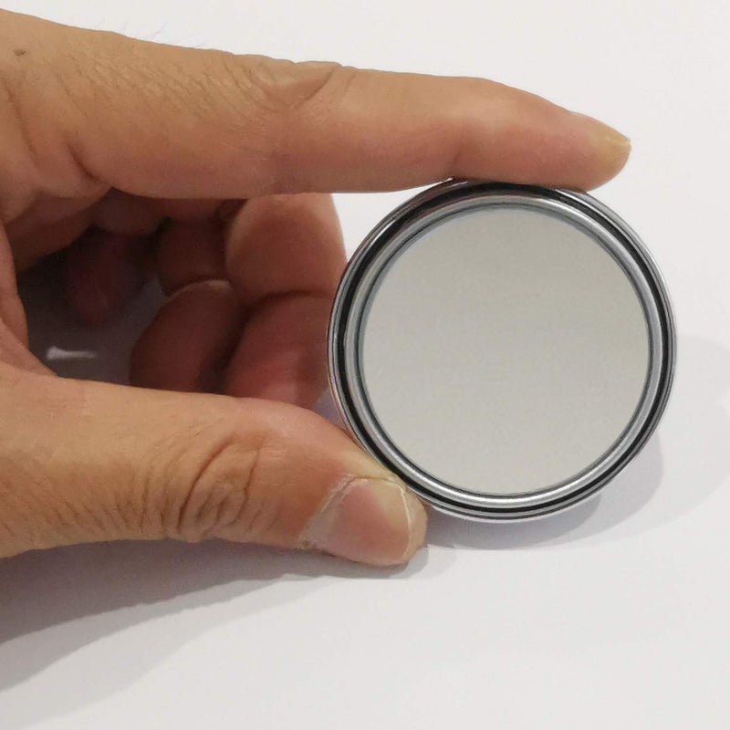 2PCS Mini Small Blind Spot MirrorYusheng 15740mm Smaller Round HD Glass Convex Rear View MirrorStrong Adhesive Mirror for Car Vehicles191640mm Silver frame